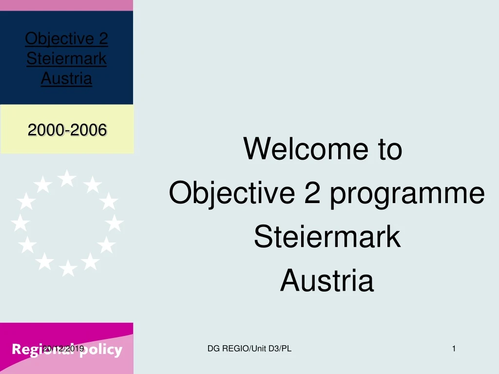 welcome to objective 2 programme steiermark austria