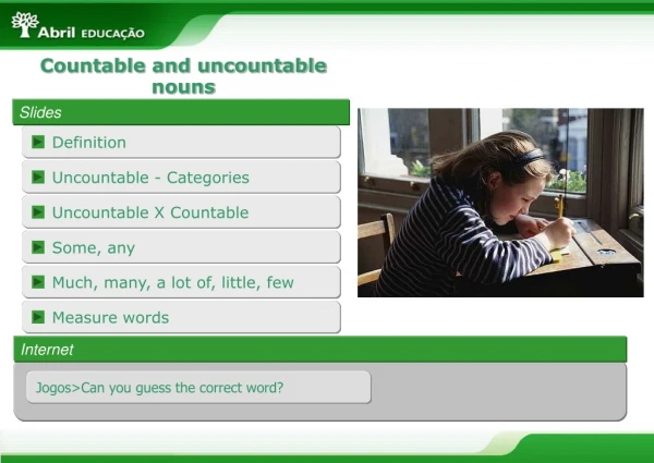 Countable and uncountable nouns