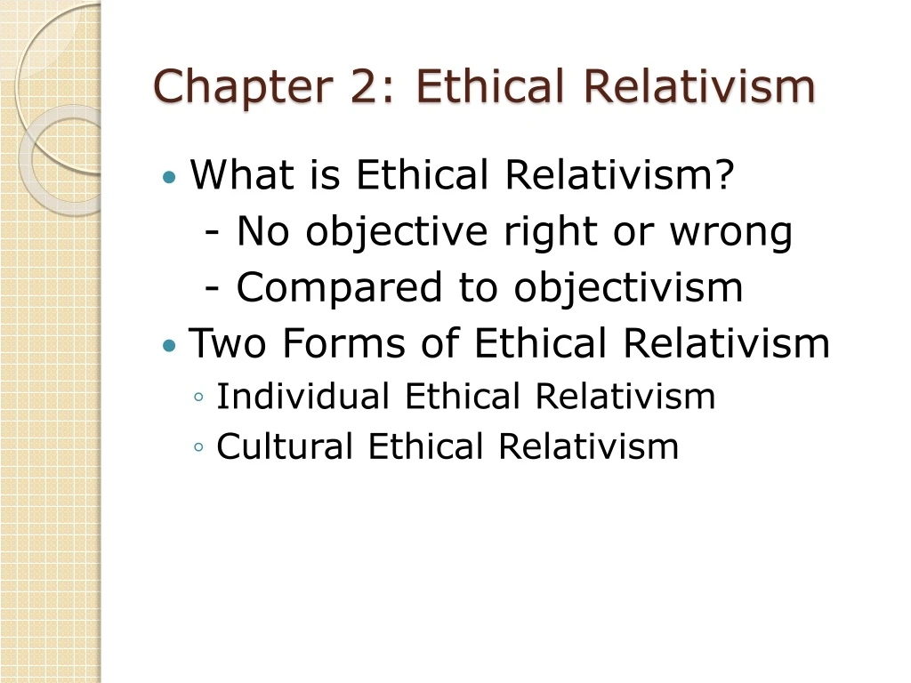 chapter 2 ethical relativism