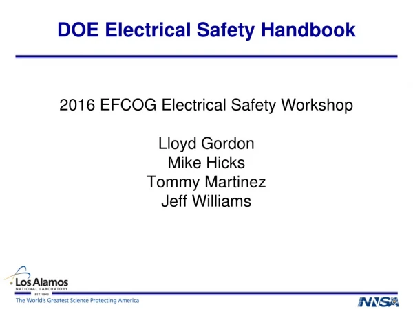 DOE Electrical Safety Handbook