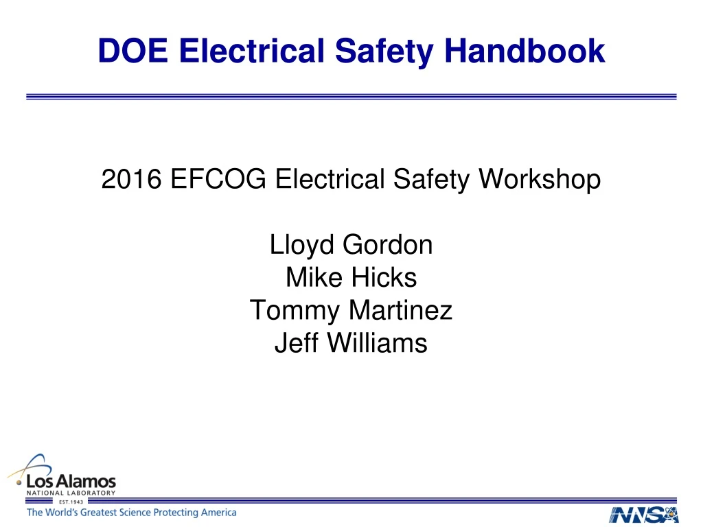 doe electrical safety handbook
