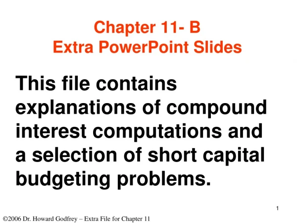 Chapter 11- B Extra PowerPoint Slides