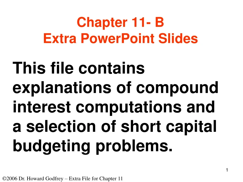 chapter 11 b extra powerpoint slides