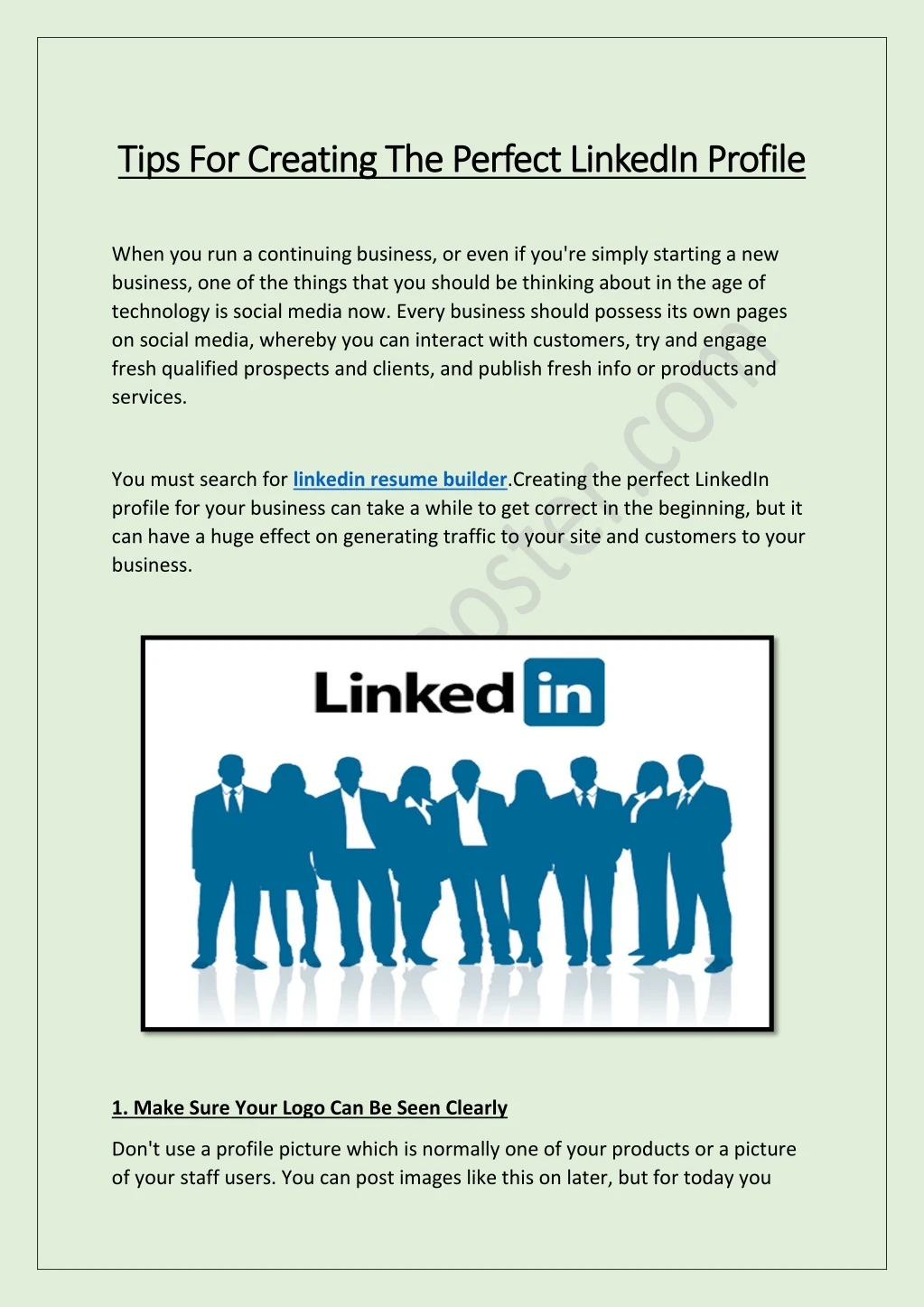 tips for creating the perfect linkedin profile