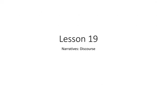 Lesson 19