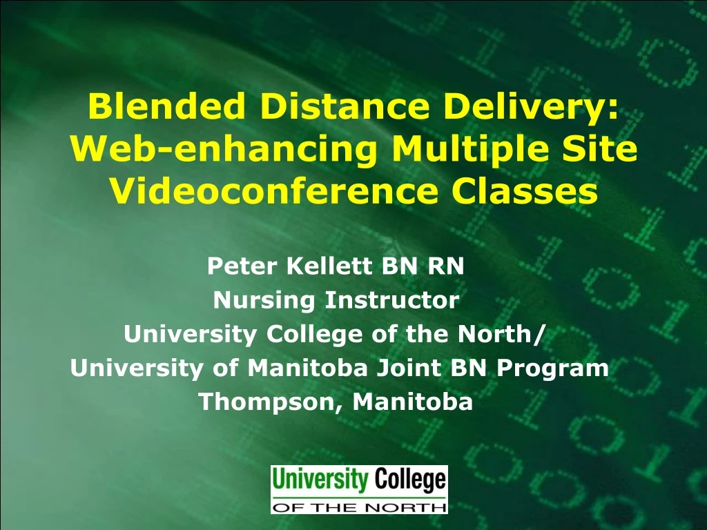 blended distance delivery web enhancing multiple site videoconference classes