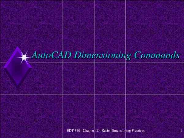 AutoCAD Dimensioning Commands