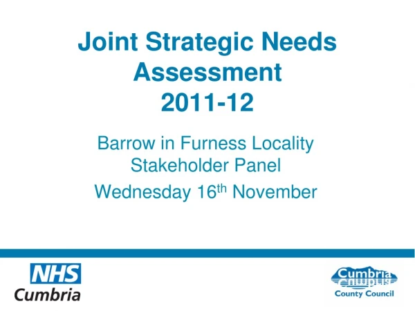 Joint Strategic Needs Assessment  2011-12