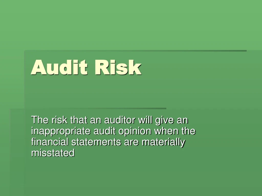 audit risk