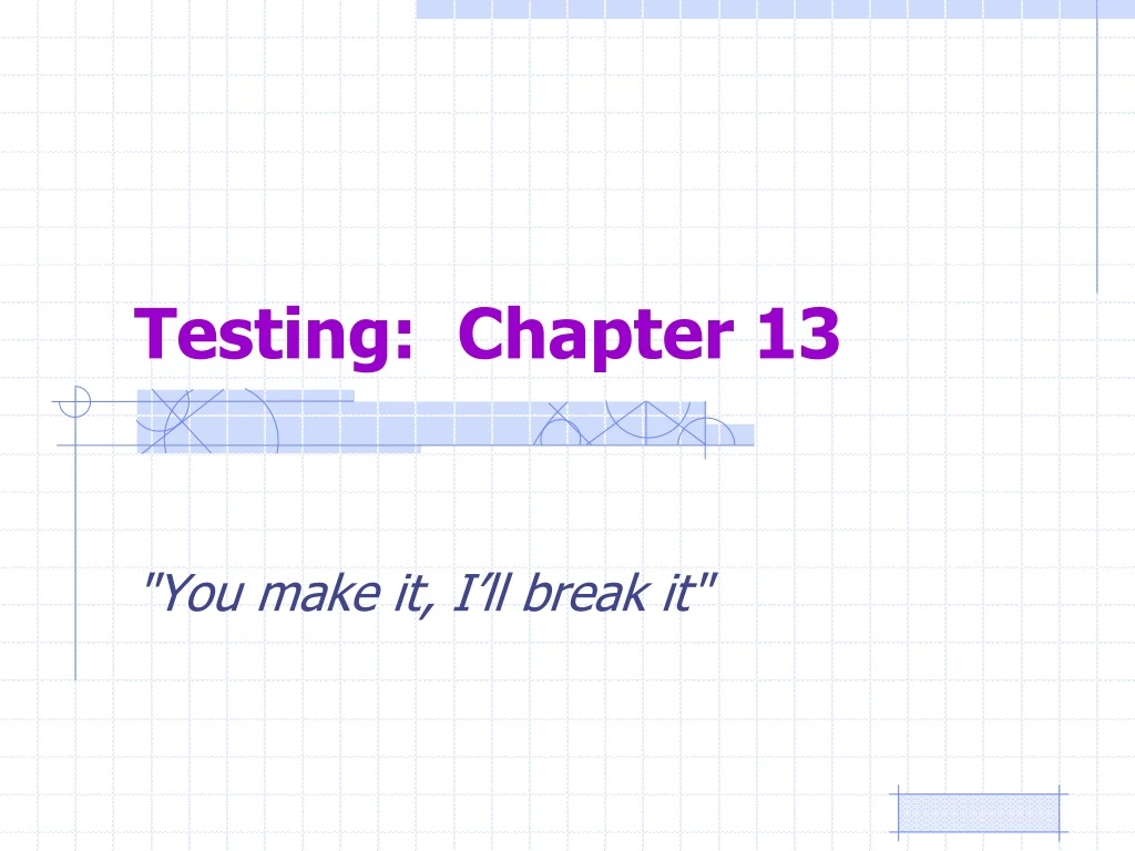 testing chapter 13