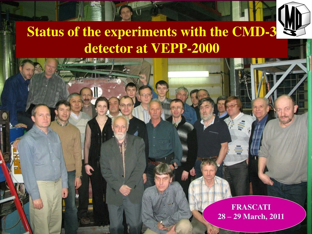 status of the experiments with the cmd 3 detector