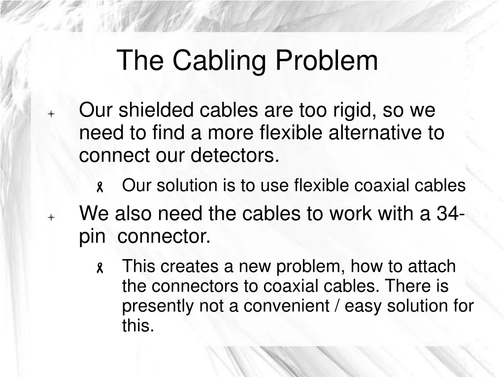 the cabling problem