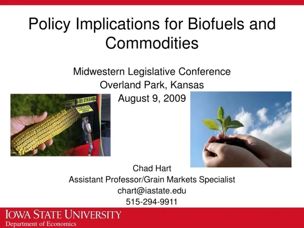 Policy Implications for Biofuels and Commodities