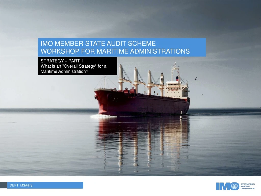 imo member state audit scheme workshop