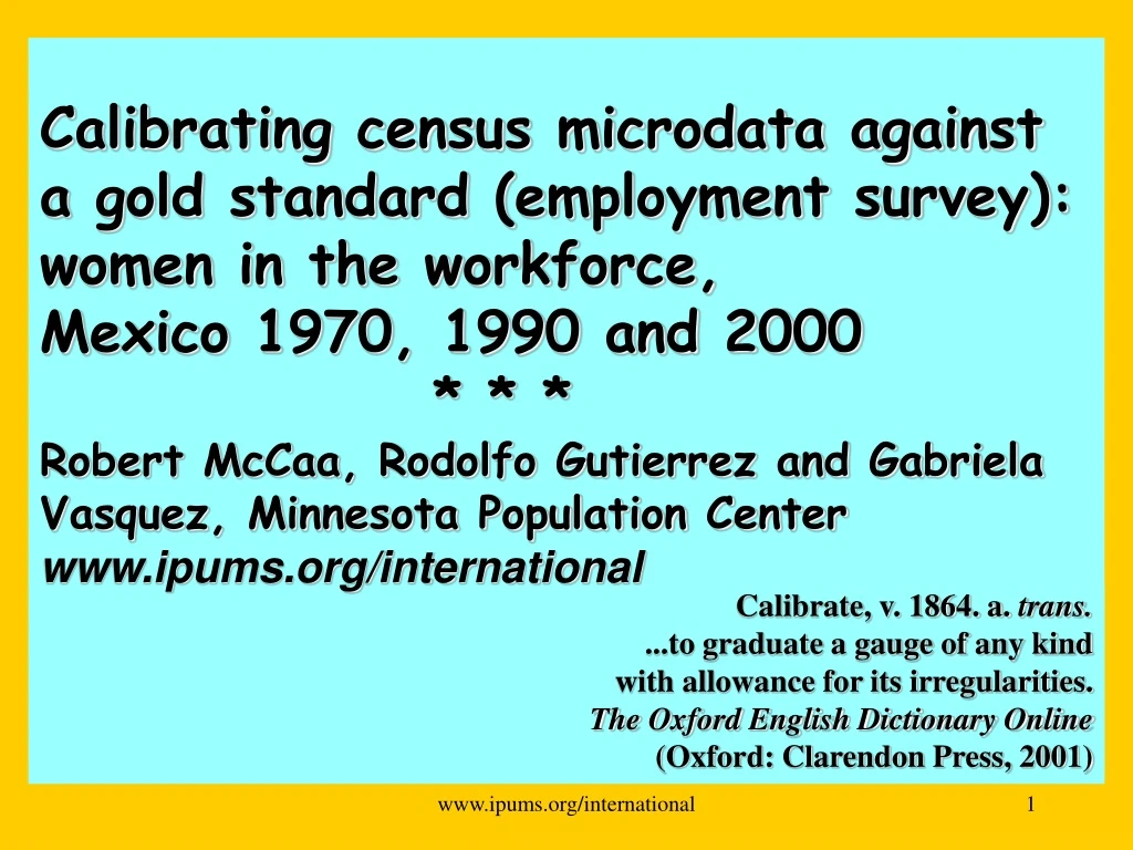 calibrating census microdata against a gold