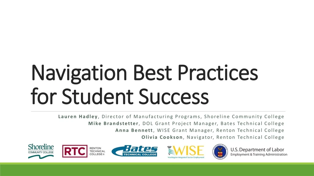 navigation best practices for student success