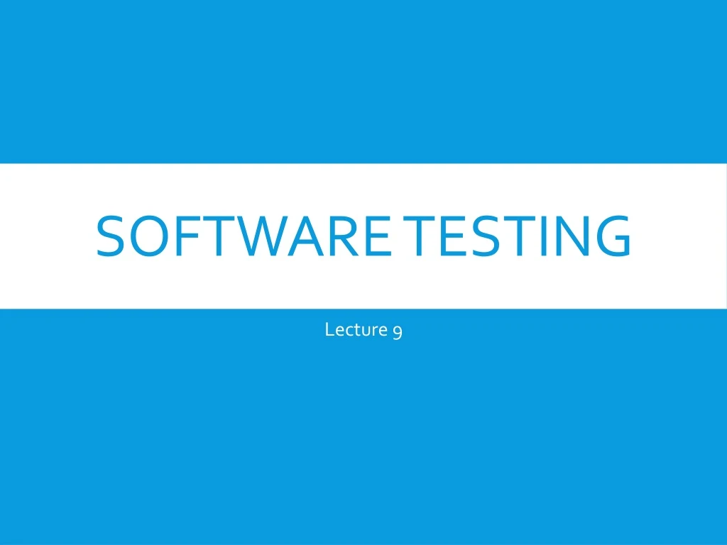 software testing