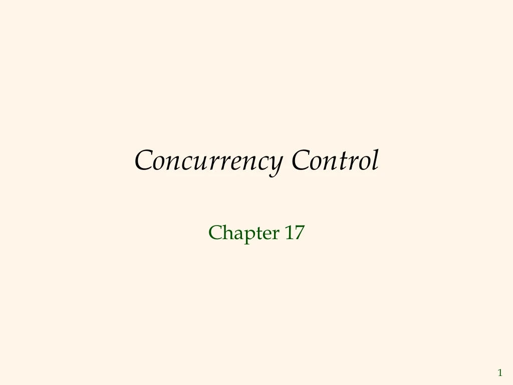 concurrency control