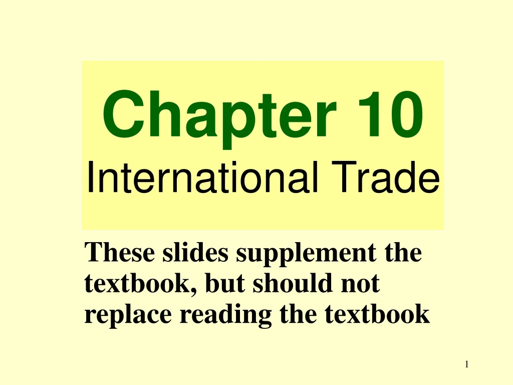 chapter 10 international trade