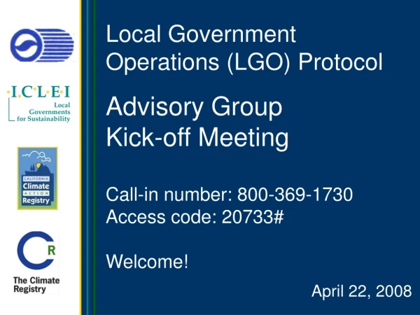 Local Government Operations (LGO) Protocol