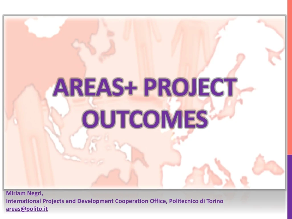 areas project outcomes
