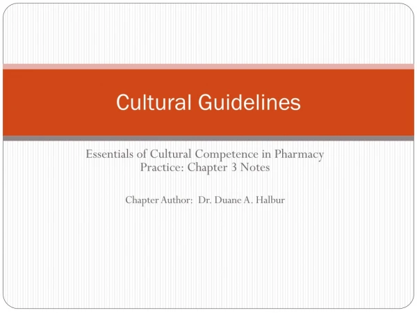 Cultural Guidelines