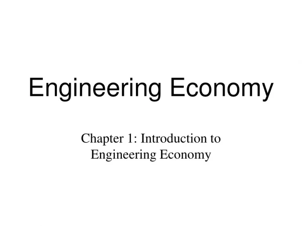 Engineering Economy