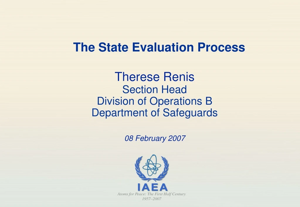 the state evaluation process