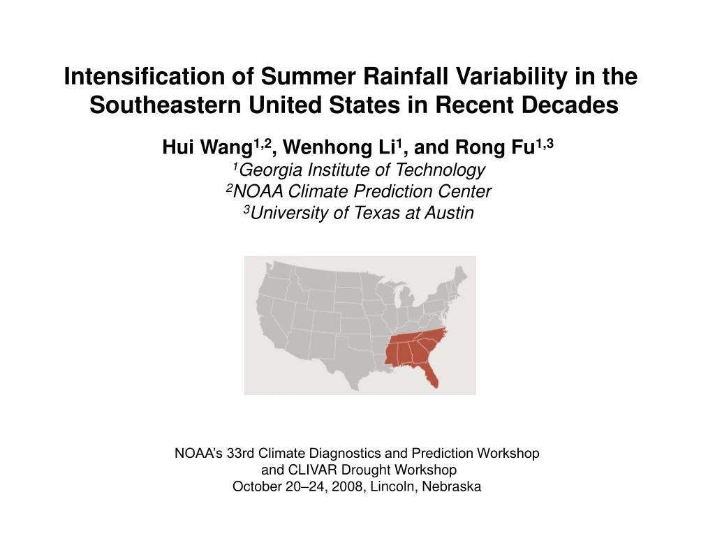 intensification of summer rainfall variability