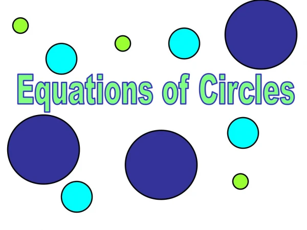 Equations of Circles