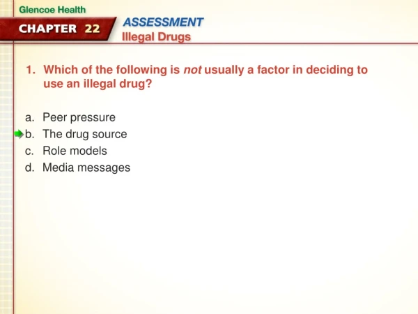 Which of the following is  not  usually a factor in deciding to use an illegal drug?