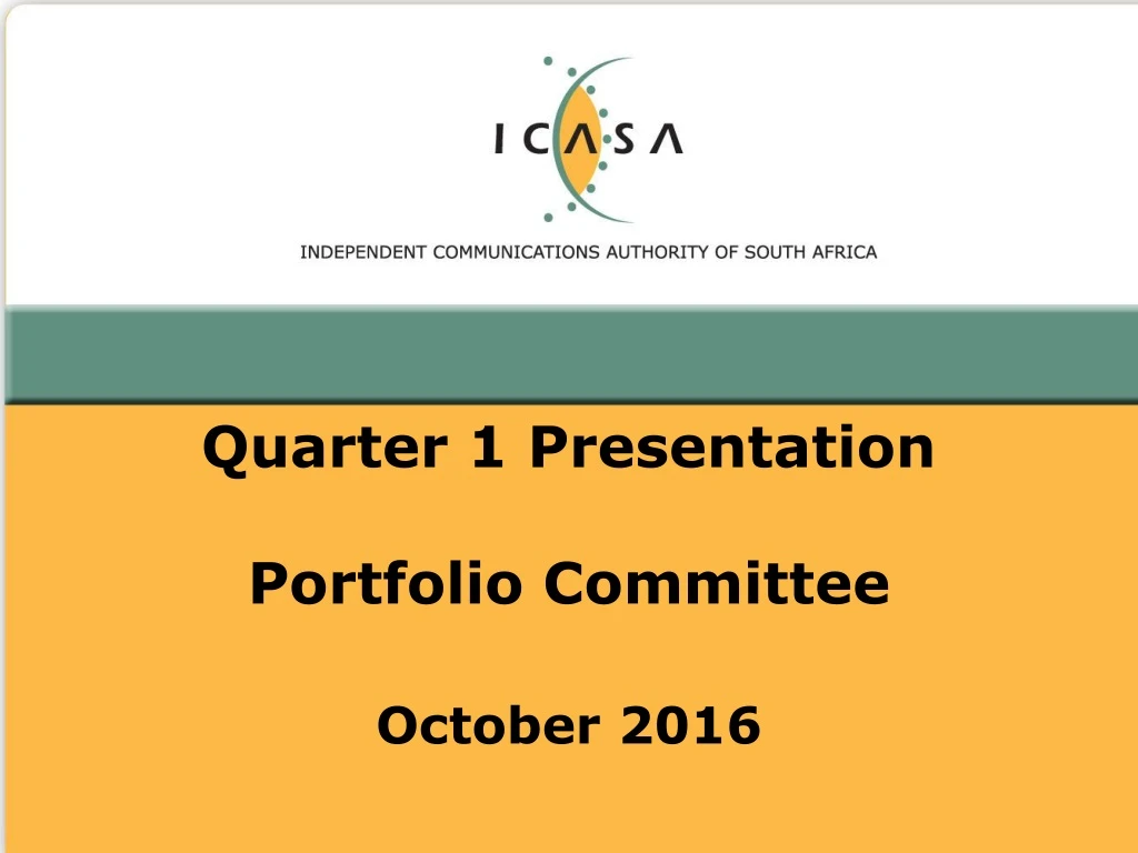 quarter 1 presentation portfolio committee