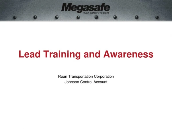 Lead Training and Awareness