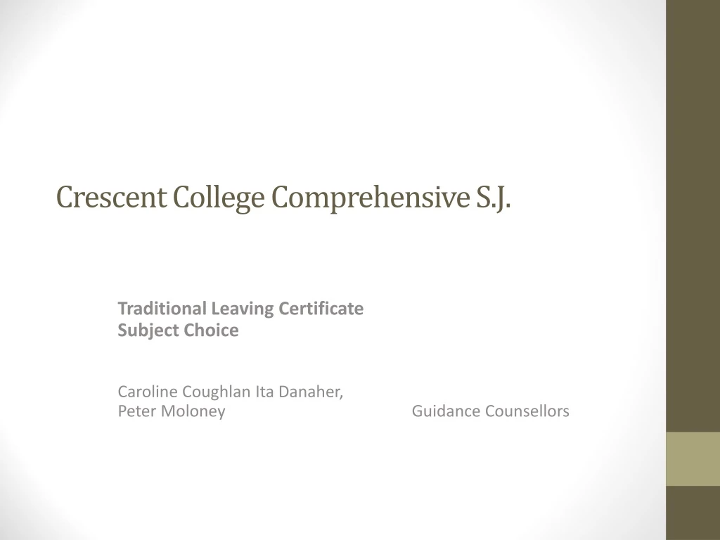 crescent college comprehensive s j