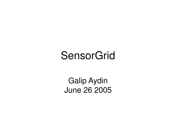 SensorGrid