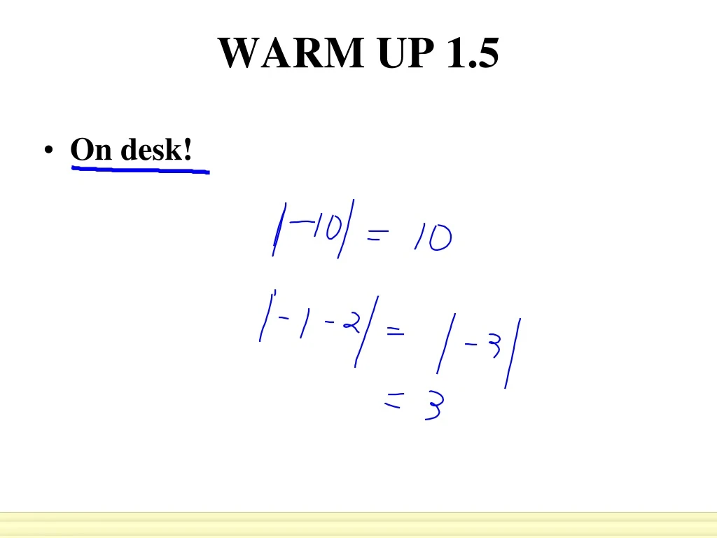 warm up 1 5