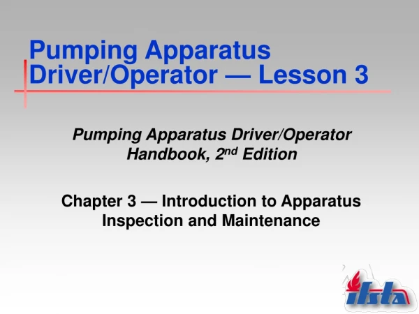 Pumping Apparatus Driver/Operator  —  Lesson 3
