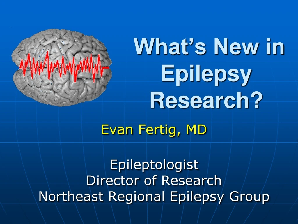 what s new in epilepsy research