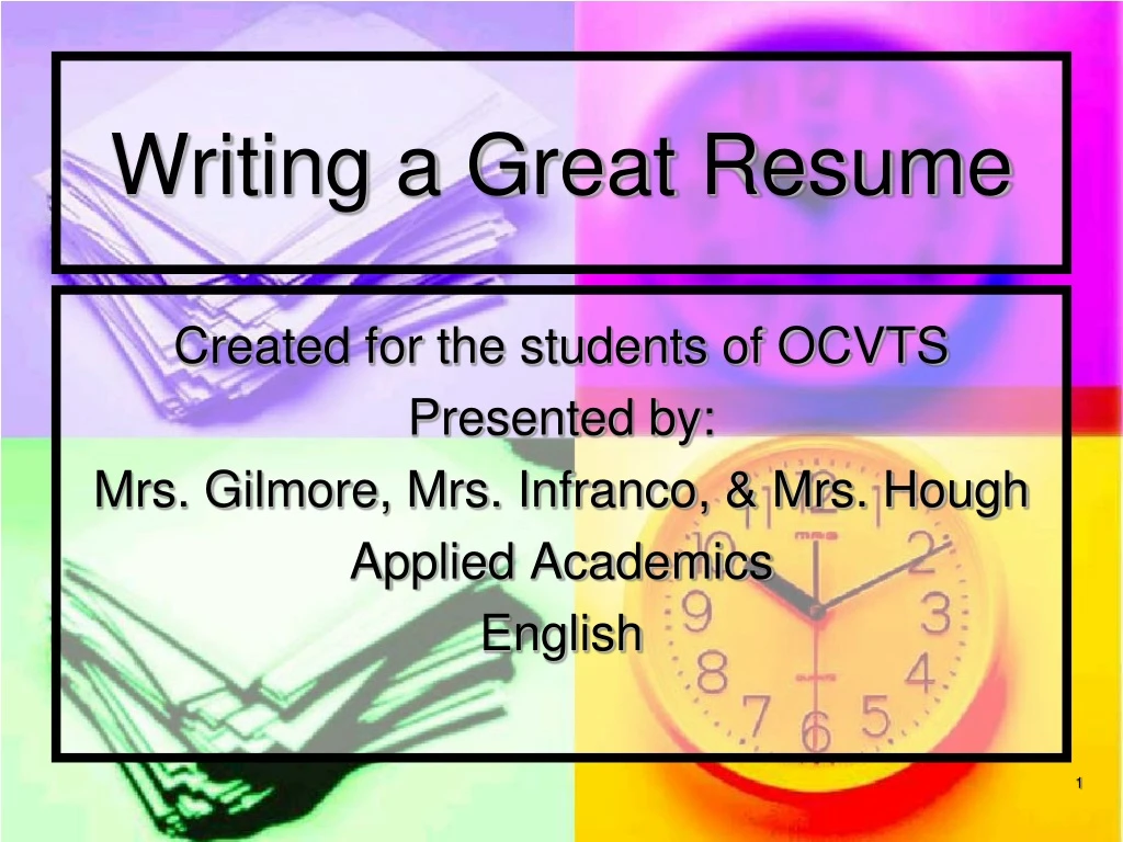 writing a great resume