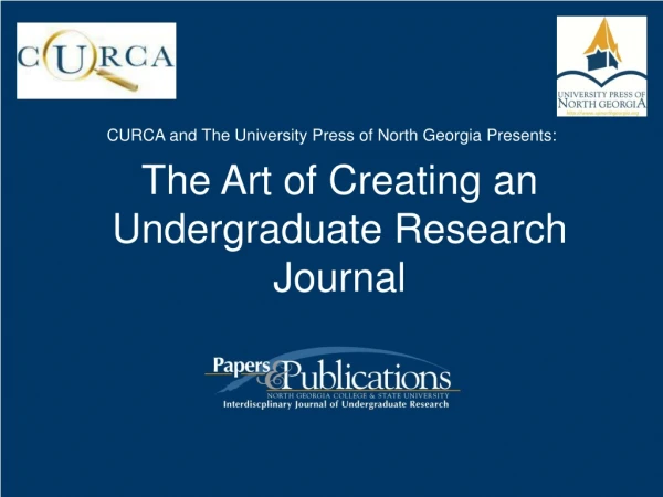 CURCA and The University Press of North Georgia Presents: