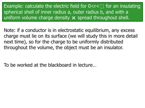 To be worked at the blackboard in lecture…