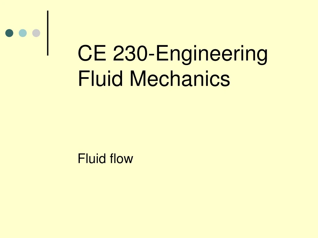 ce 230 engineering fluid mechanics