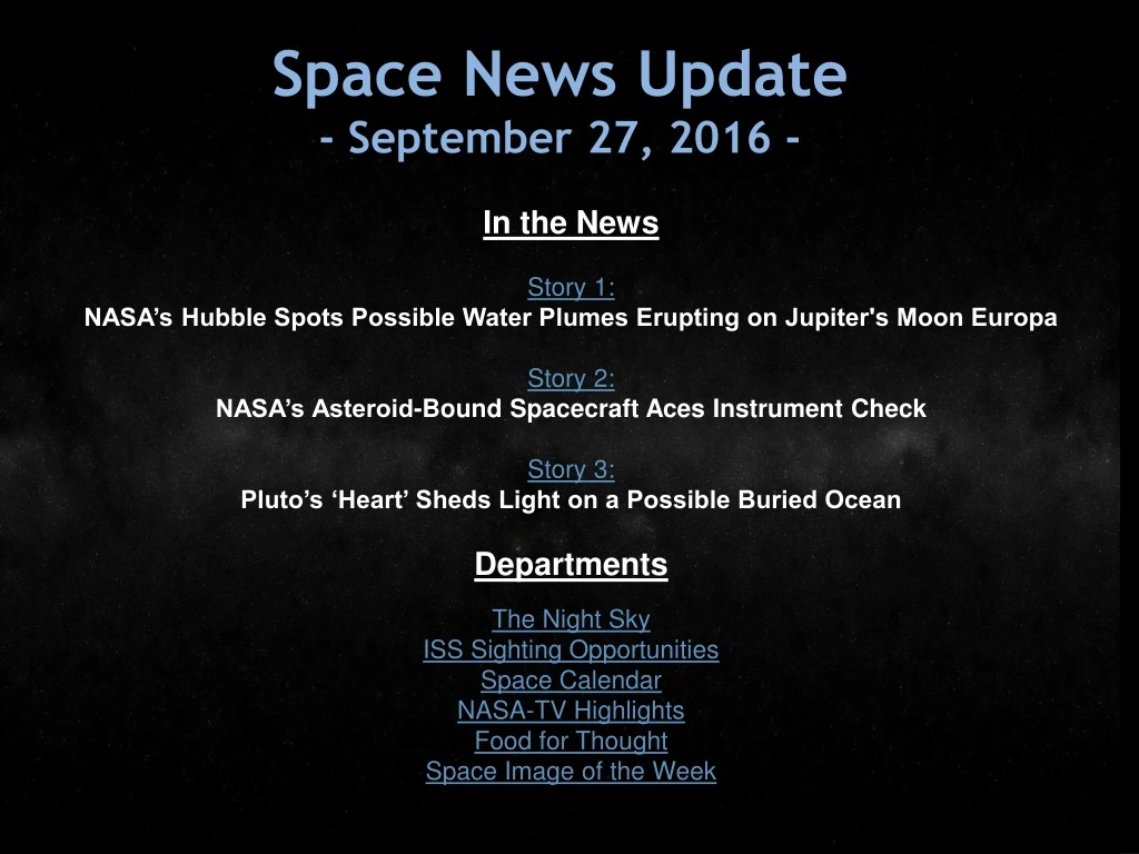 space news update september 27 2016