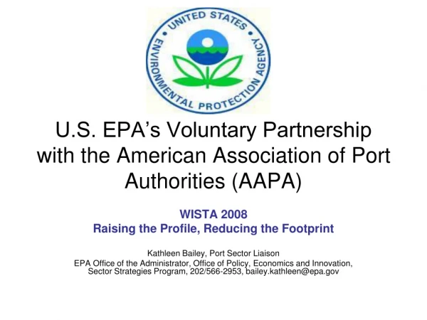 U.S. EPA’s Voluntary Partnership with the American Association of Port Authorities (AAPA)