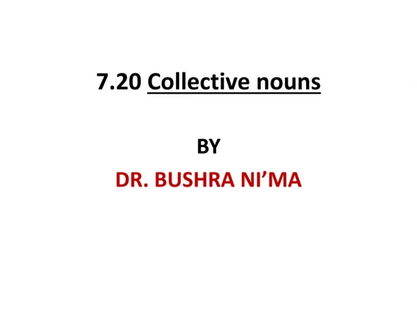 7.20  Collective nouns