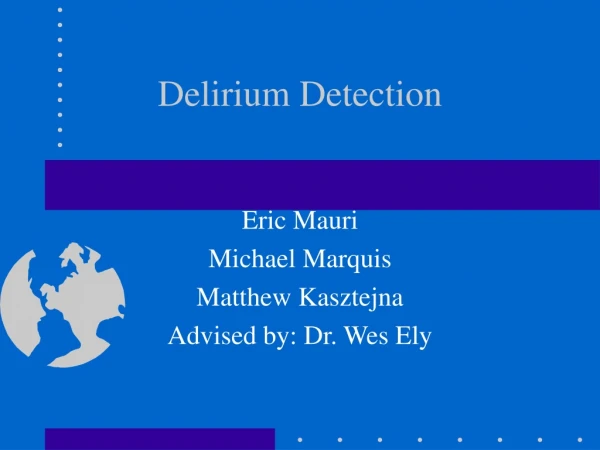 Delirium Detection