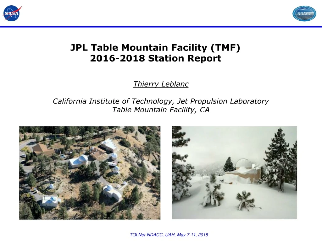 jpl table mountain facility tmf 2016 2018 station