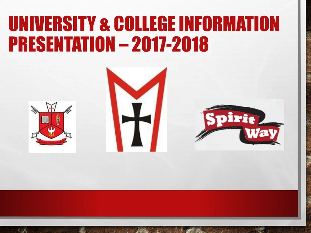 university college information presentation 2017 2018