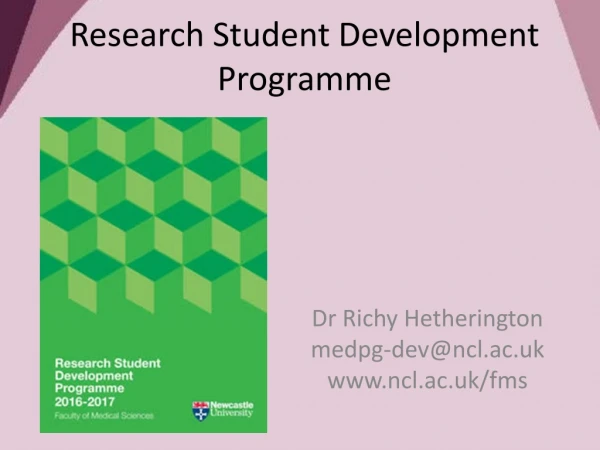 Research Student Development Programme