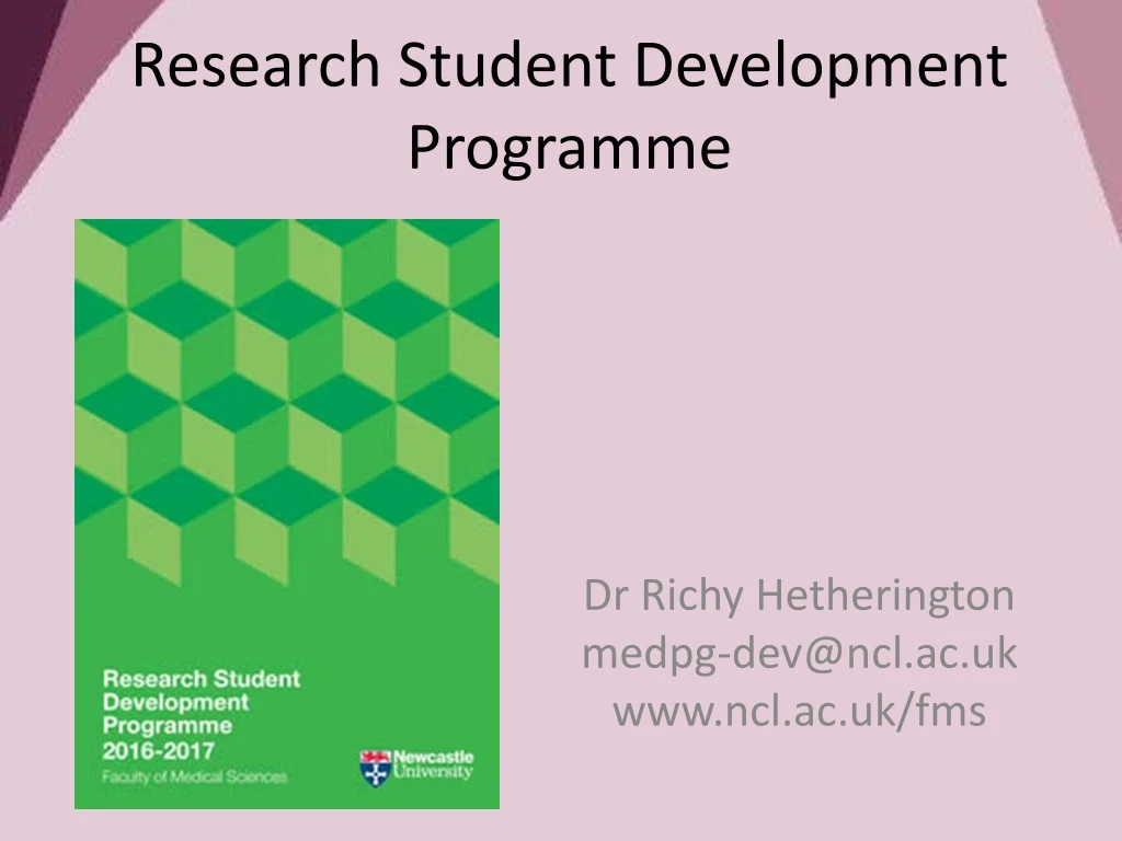 research student development programme